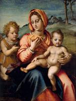 Andrea del Sarto - Madonna And Child With The Infant Saint John In A Landscape